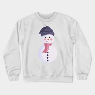 Christmas Snowman with Scarf and Beanie. Crewneck Sweatshirt